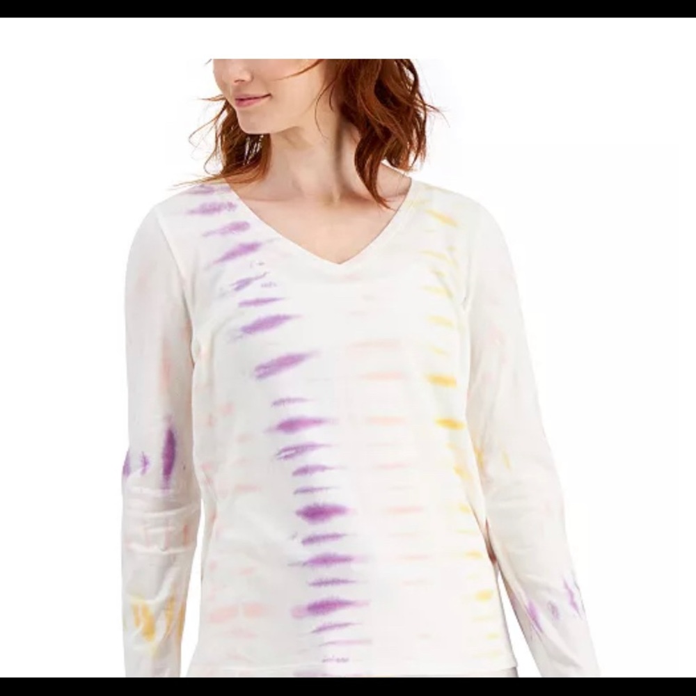 Womens XL long sleeve tie dye tee